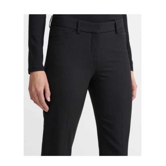 THEORY Wool Relaxed Fit Straight Trouser Pants In Black Size 2 - Picture 10 of 11